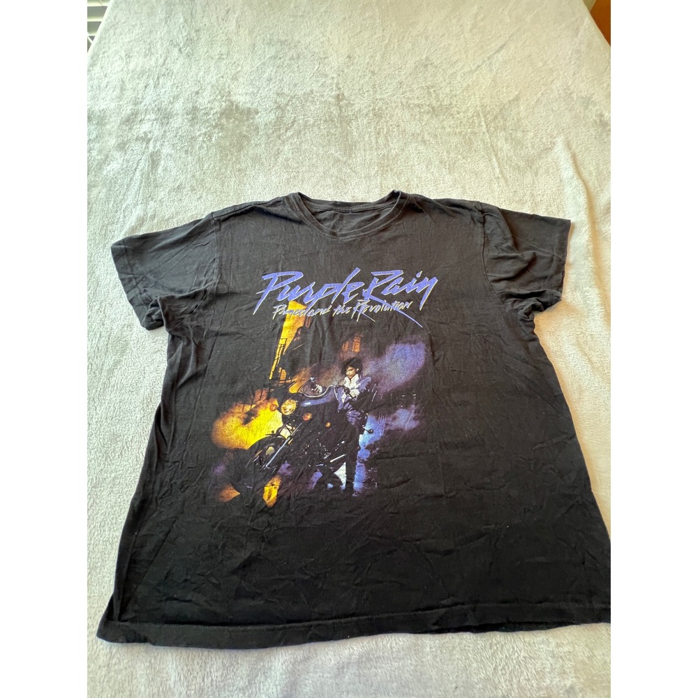 Prince Purple Rain T-Shirt Mens XL Black Graphic Tee Prince and the Revolution
